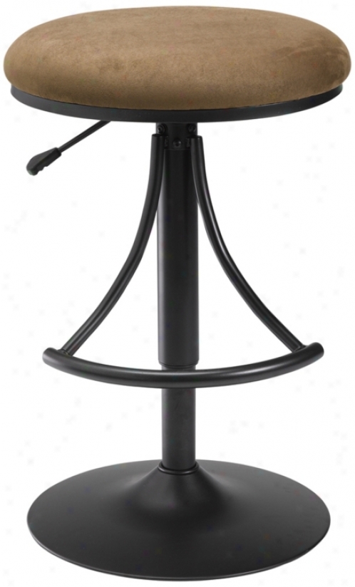 Hillsdale Vensu Brown Swivel Adjustable Bar Or Counter Stool (k8928)