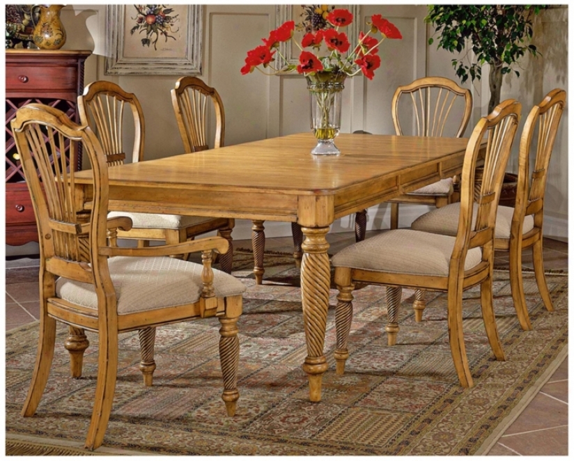 Hillsdale Wilshire Rectangle Pine Finisj 7 Piece Dining Set (t5538)