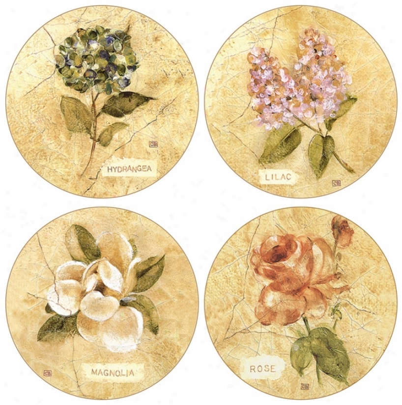 Hindoqtone Set Of 4 Cracked Lienn Coasters (r1527)