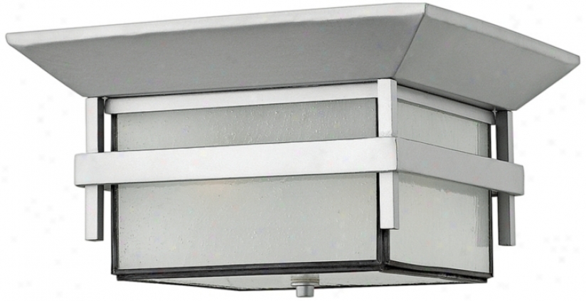 Hinkley Harbor Titanium 7 3/4" High Outdoor Ceiling Light (h0567)