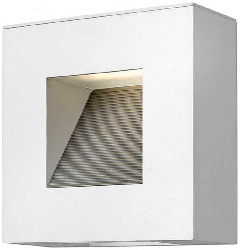 Hinkley Luna 9" Wide Satin White Outdoor Wall Light (v0336)