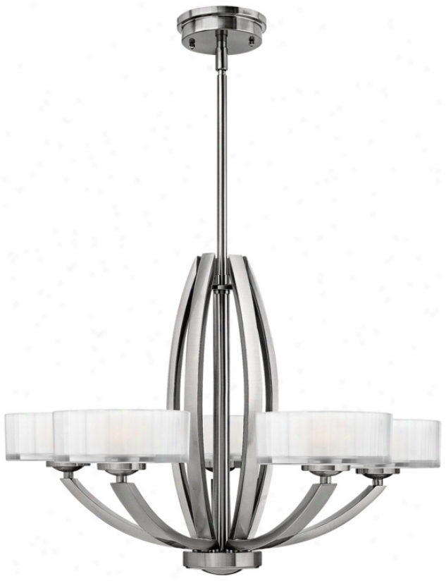 Hinkley Meridian Collection 27" Wide Nickel Pendant Light (v3917)