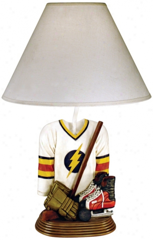 Hockey Player Table Lamp (j2576)