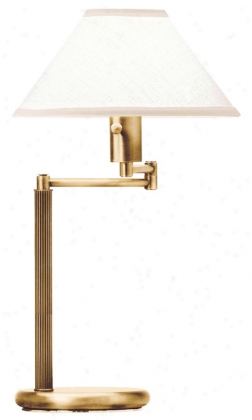 Home Office Swing Arm Antique Brass Desk Lamp (33722)