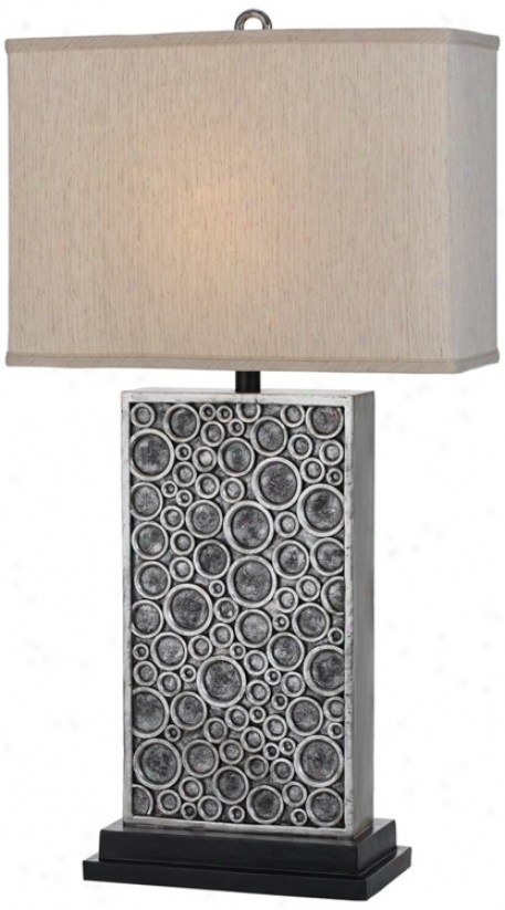 Horizon Holes Hand-craftd Silver Tabke Lamp (t3151)