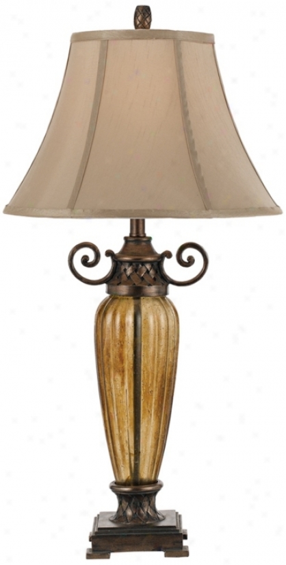 Horizon Marisposa Copper Glass Table Lamp (t3305)