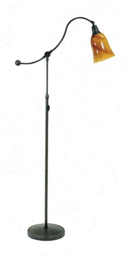 House Of Troy Hyde Park Bronze With Art Glass Floor Lamp (77202)