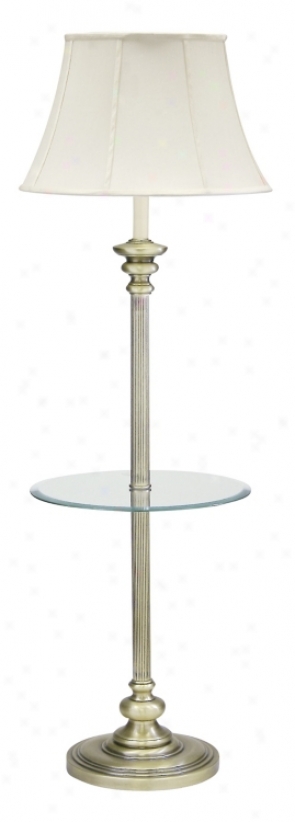 House Of Troy Newport Glass Tray Floor Lamp Antique Assurance (84172)