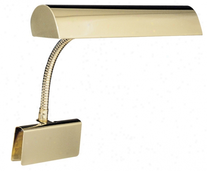 Habitation Of Troy Polished Brass Plug-in Grand Piano Lamp (00598)