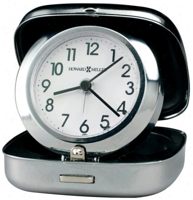 Howard Miller Clam Shell 2 3/4" High Travel Alarm Clock (r4999)