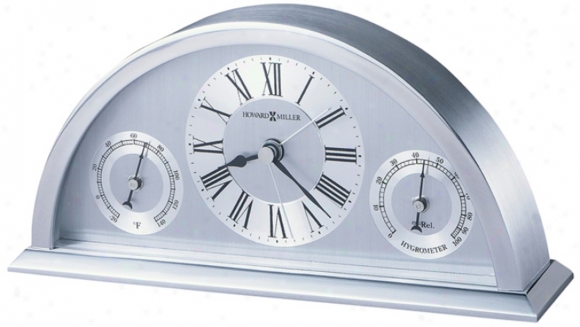 Howard Miller Weatherton 8" Wide Weather Rank Alarm Clock (r4990)