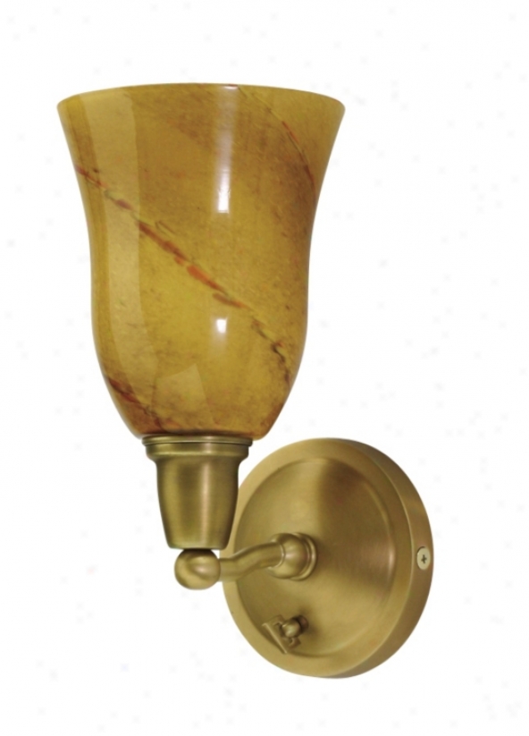 Hyde Park Brass Finish Plug-in Wall Sconce (40119)