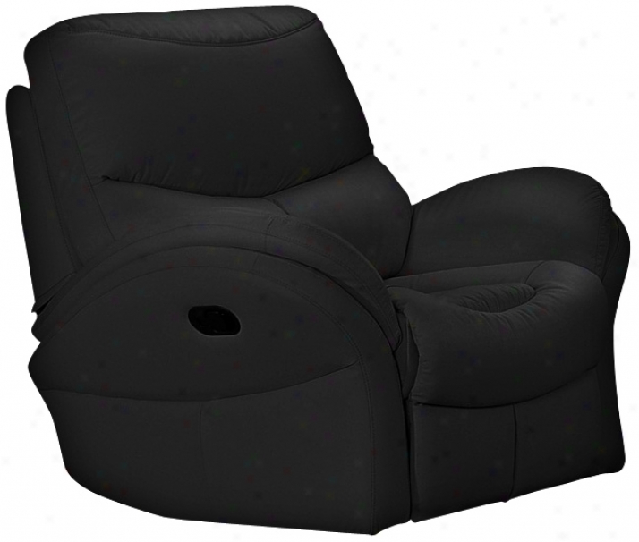 Idaho Black Leather Match Recliner Chair (t3753)