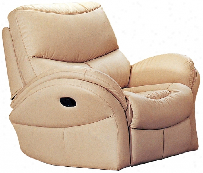 Idaho Taupe Leather Match Recliner Chair (t3754)