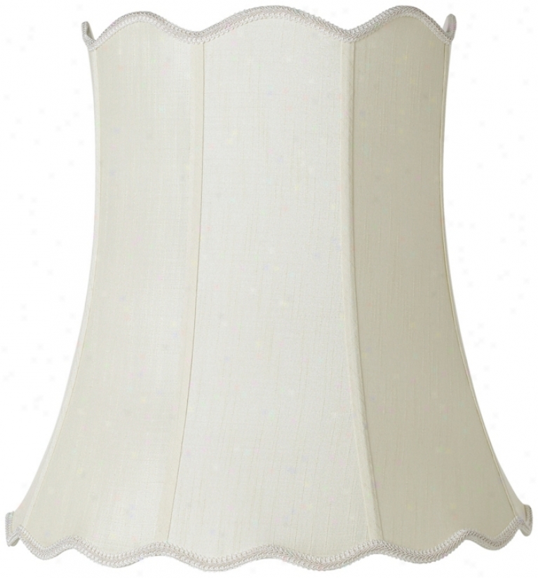 Imperial Creme Scallop Bell Lamp Shade 14x20x20 (spider) (r2703)