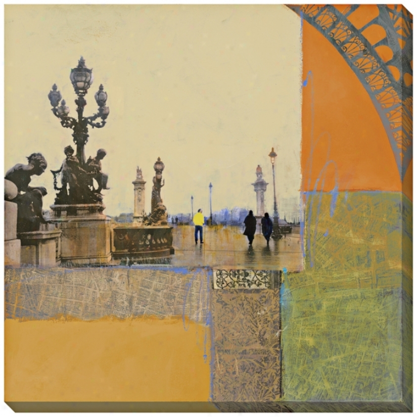 Impressions Of Paris Ii Giclee 40" Square Wall Art (l0530)