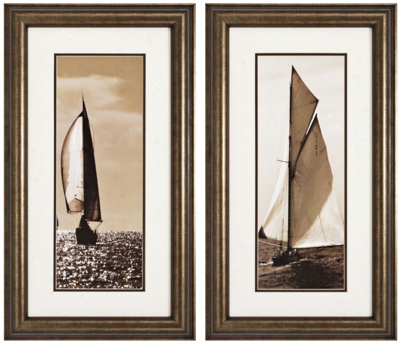 In The Lead And Ahoy Set Of 2 Prints Wall Art (k2665)