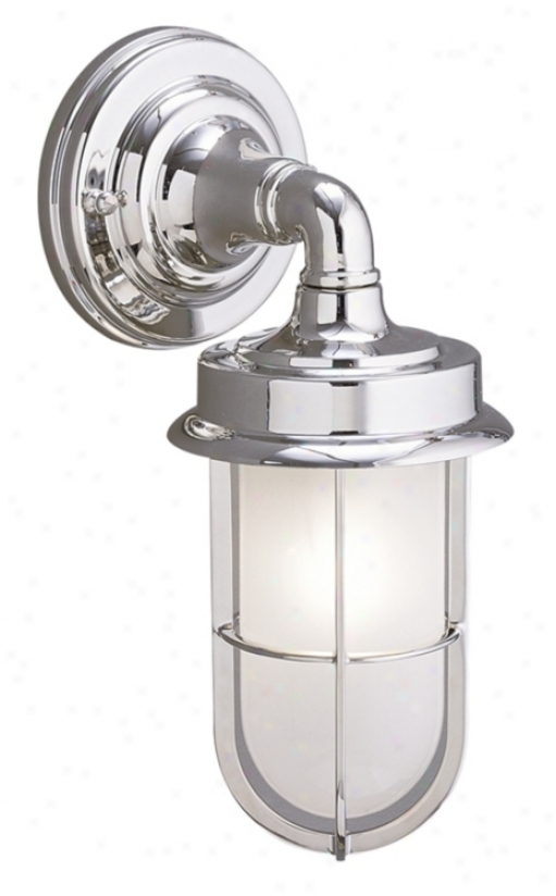 Industrial Chrome Finish 11 3/4" High Outdoor Wall Light (85627)
