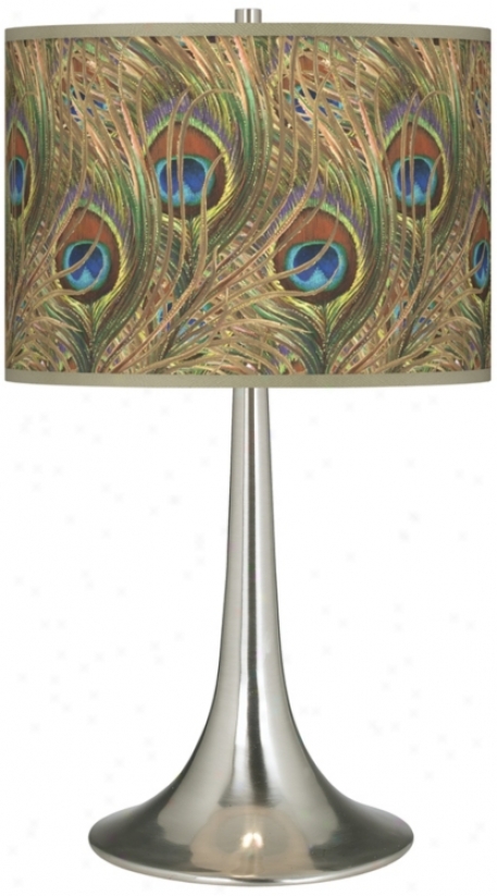 Rainbow-like Feather Gclee Trumpet Table Lamp (r1676-w4750)