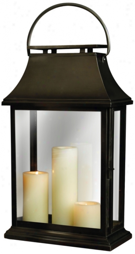 Iron Chesapeake 22" High Large Candle Lantern (u7371)