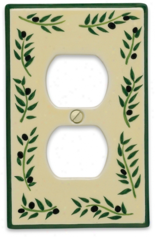 Italian Olive Outlet Ceramic Wall Plate (764435)