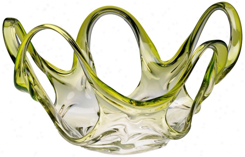Language of Italy Style Art Glass Bowl (u8229)