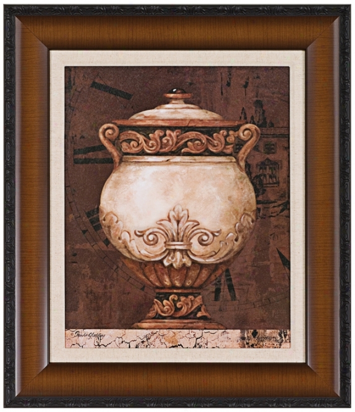 Italian Urn 27" High Wall Art Print (j5874)