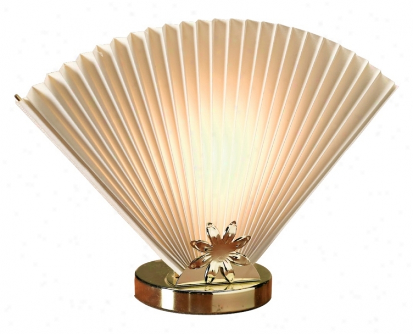 Ivory Fan Accent Lamp (m1596)