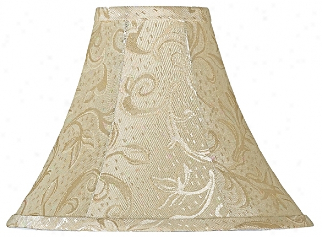 Ivory Floral Lamp Shade 4x11x8.5 (spider) (26824)