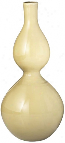 Ivory Silhouette Vase 8.25diax17.5h (u8186)