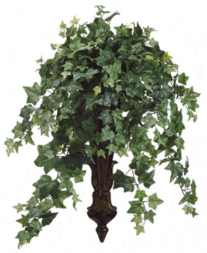 Ivy In Long Resin Wall Sconce Faux Foliage (n6771)