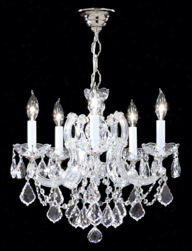 James R. Moder Maria Teresa Five Light Silver Chandelier (21292)