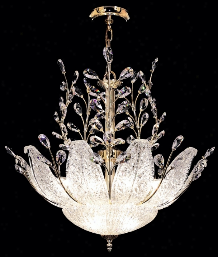 James R. Moder Murano And Crystal Pendant Chandelier (38504)
