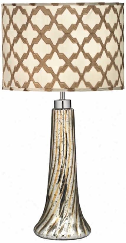 Jamie Young Lattice And Spiral Glass Table Lamp (w5117)