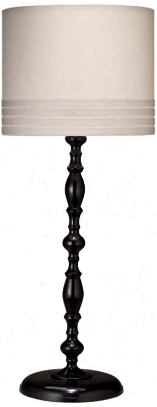 Jamie Young Marrakesh Linen And Cast Metal Black Table Lamp (w5377)