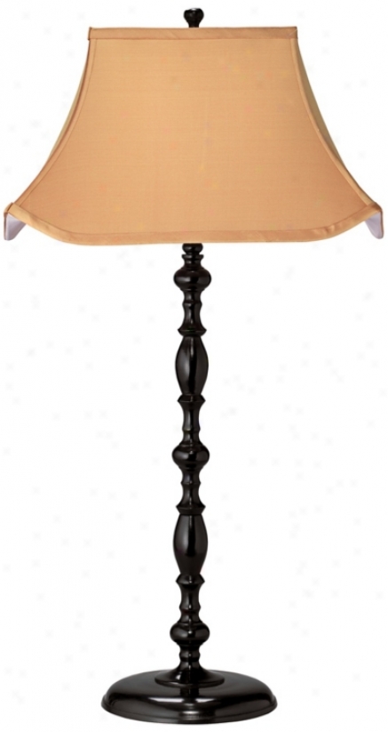 Jamie Young Marrakesh Silk And Cast Metal Black Table Lamp (w5414)