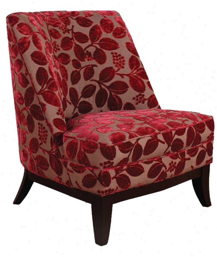 Jester Red Velvet Flowers Average Chair (t3755)