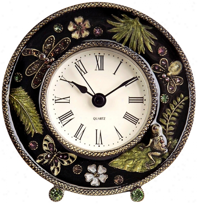 Jeweled Desk Clock (t9620)