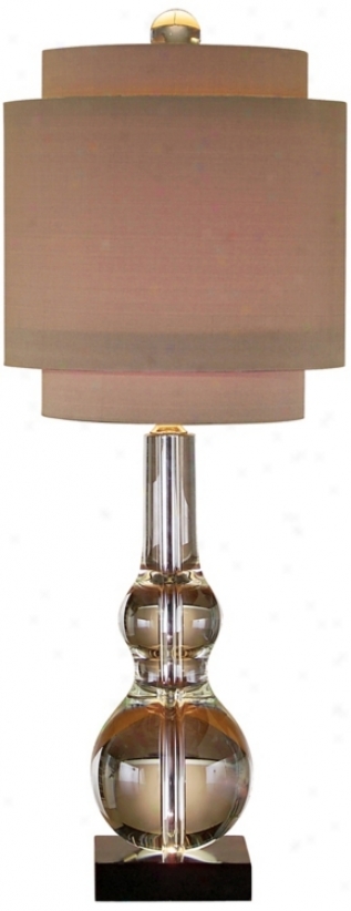 John Richard Crystal Double Goued Table Lamp (p1381)