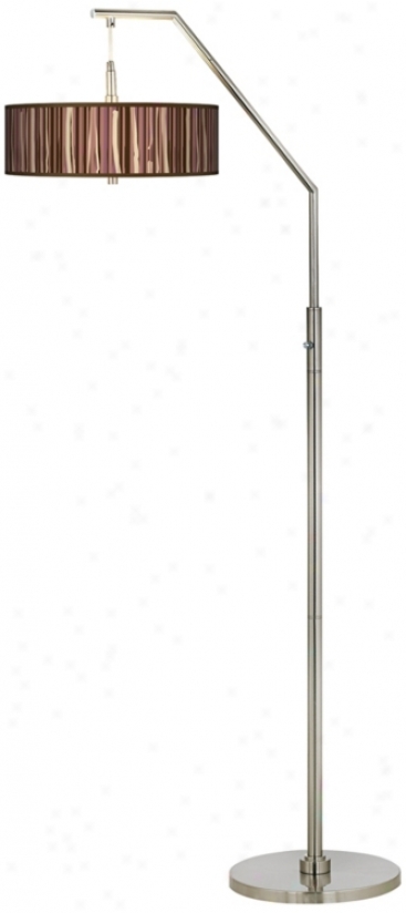 Kalahari Lines Giclee Shade Arc Floor Lamp (h5361-n9638)