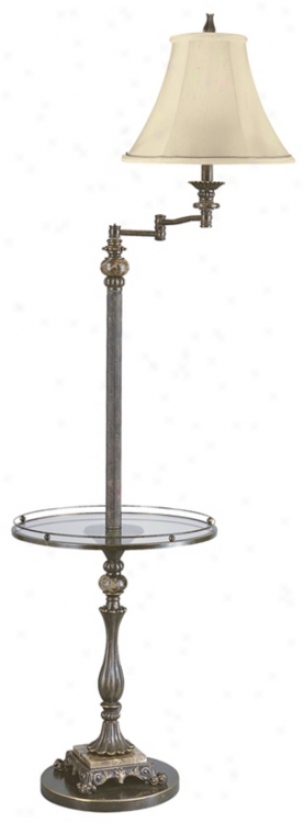 Kathy Ireland Buckingham Glass Small trough Floor Lamp (27806)