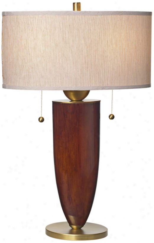 Kathy Ireland Deco Steel And Wood Table Lamp (r5831)