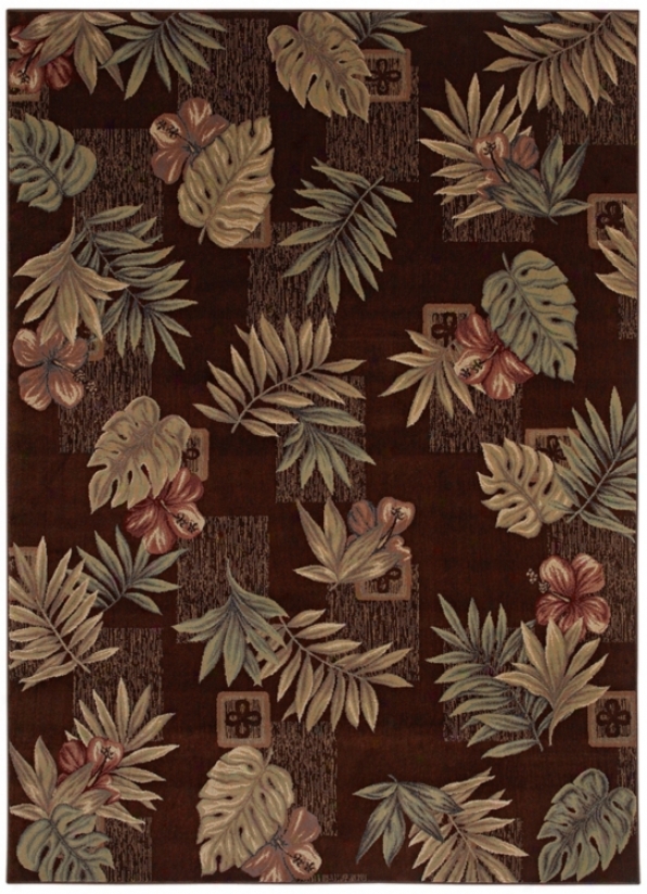 Kathy Ireland Kauai Leaves Brown 1'11&qiot;x3'2" Area Rug (n6943)