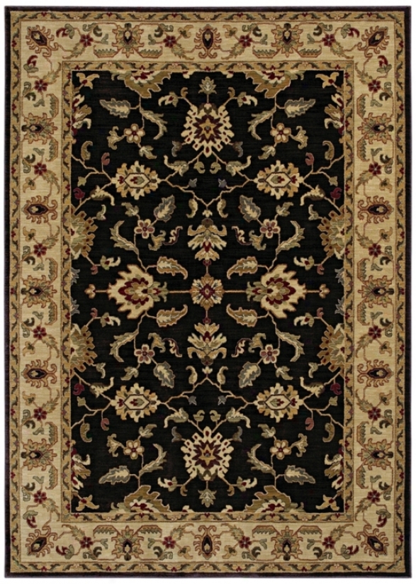 Kathy Ireland Palace Retreat Black 3'6" X 5' Area Rug (p2054)