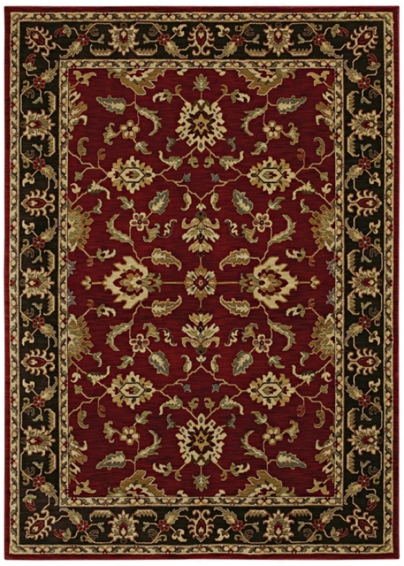 Katuy Ireland Palace eRtreat Red 3'6" X 5' Area Rug (p2100)