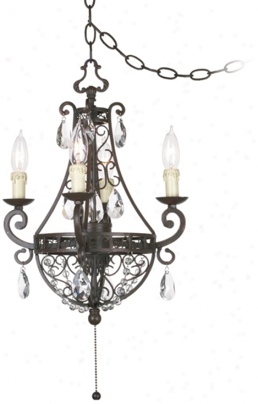 Kathy Ireland Plug-in Swag Mini Chandelier (39899)