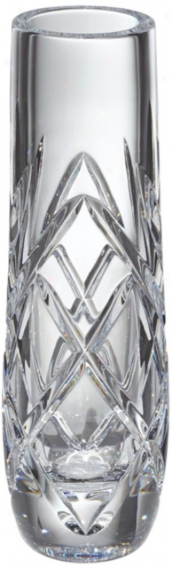 Kathy Ireland Royal Wailea 8" Etched Crystal Bud Vase (v5219)