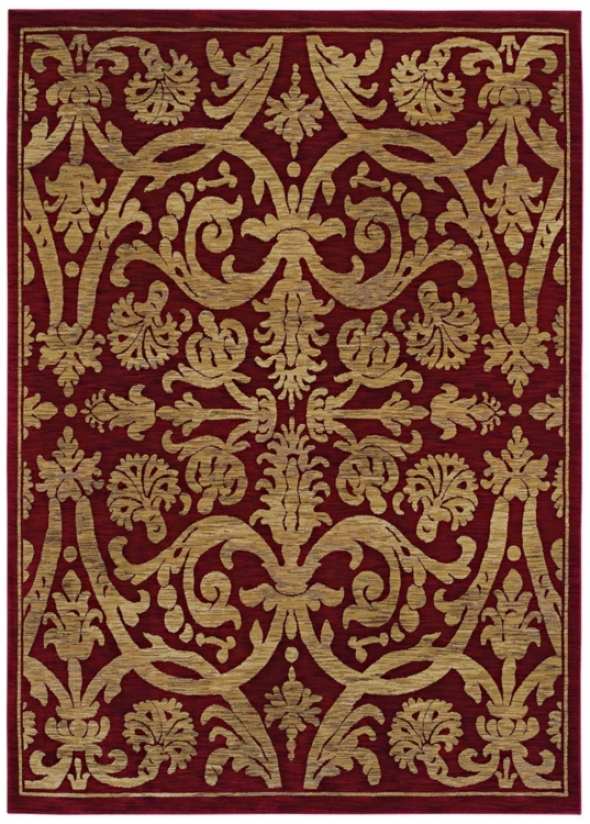 Kathy Ireland Via Vrrde Ancient Red 1'10" X 2'9" Rug (p3566)