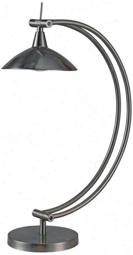 Kenroy Adrian Brushed Steel Finish Desk Lamp (r8206)