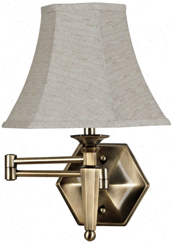 Kenroy Mackinley Bronze Plug-in Swing Arm Wall Lamp (p1317)